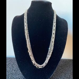 Christopher Banks Silver Colored 20" Necklace NWT